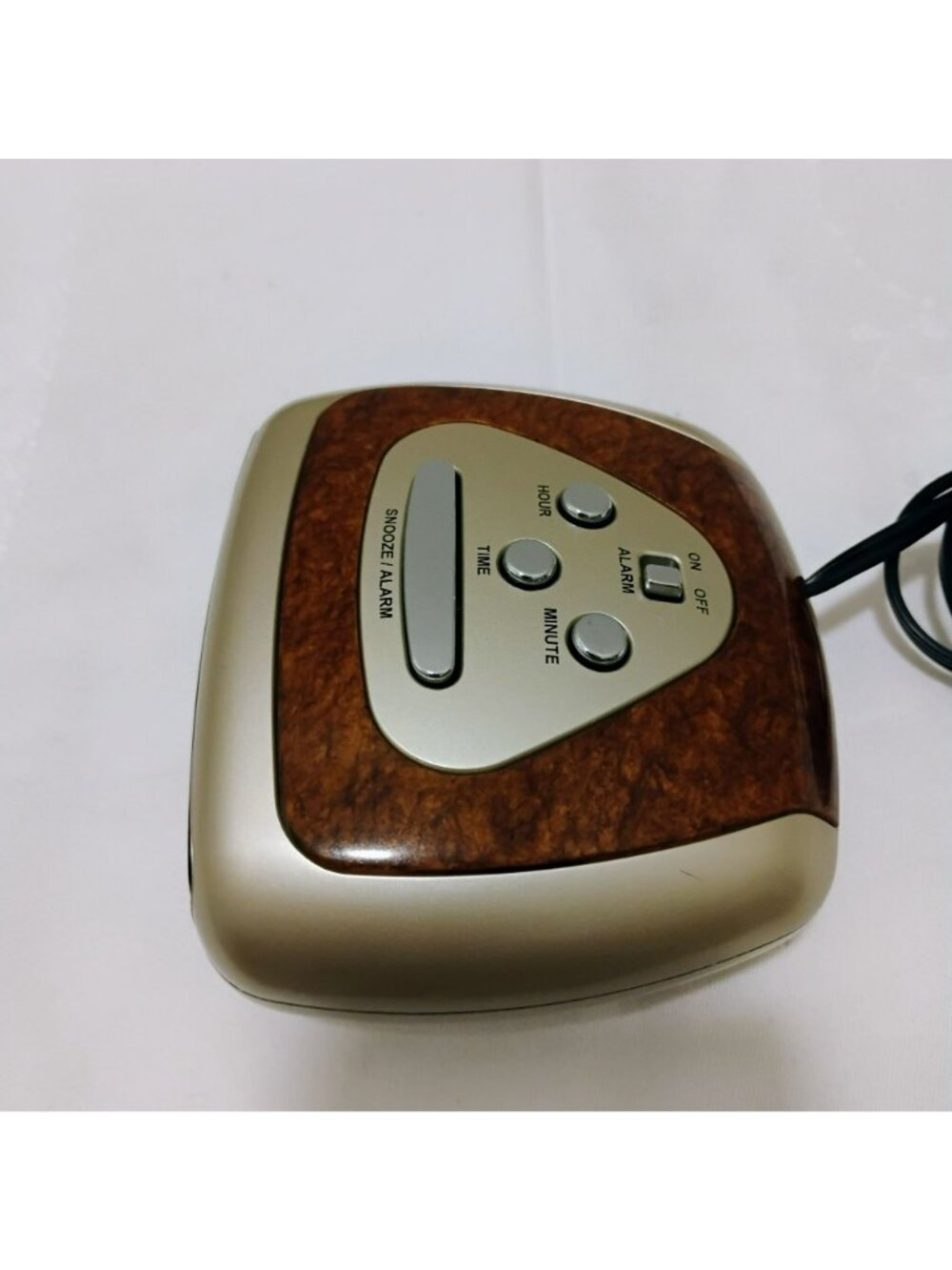 Sharp Digital Alarm Clock Model SPC3735 With Woodgrain Accent & Red LED Display - Picture 3 of 10
